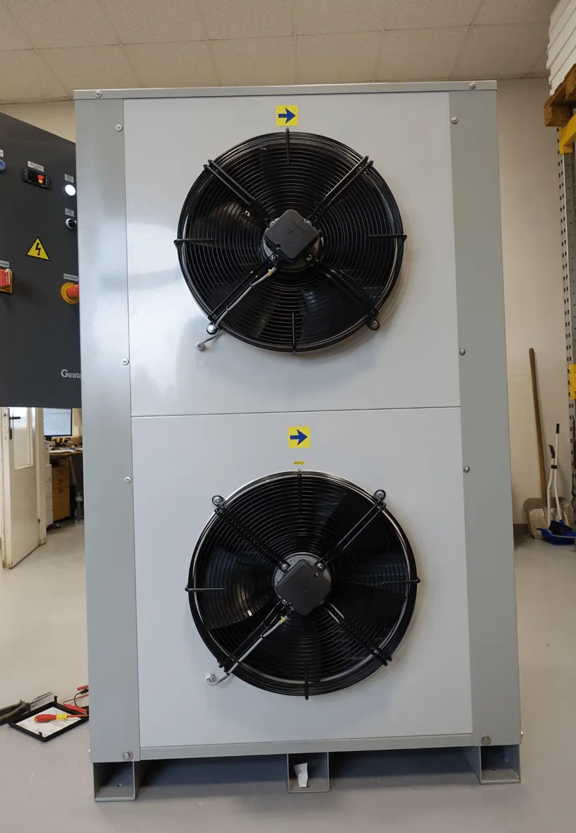 Vzduchový kondenzátor se dvěma ventilátory